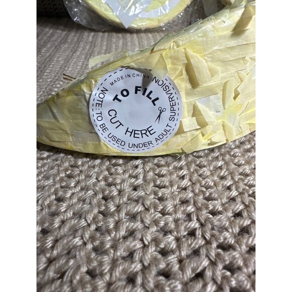 Ginger Ray Yellow Lemon Wedge Slice Pinata To Fill Candy Party Decoration 3 Pack - Picture 7 of 7